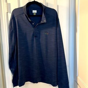 Greg Norman 2XL blue golf polo style long sleeve shirt dri fit